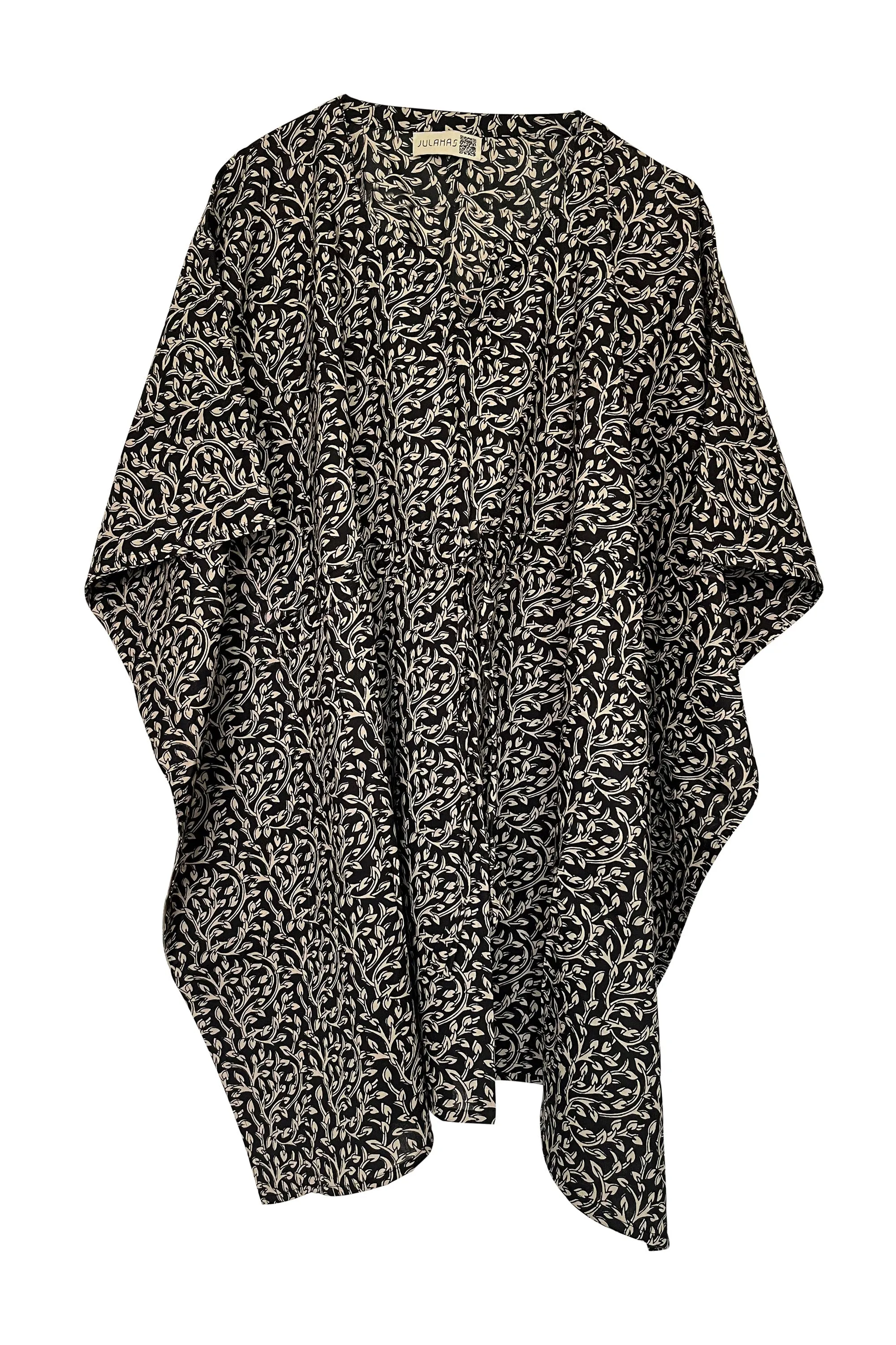 NEW! Cotton Kaftan Short Leaf Print