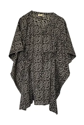 NEW! Cotton Kaftan Short Leaf Print