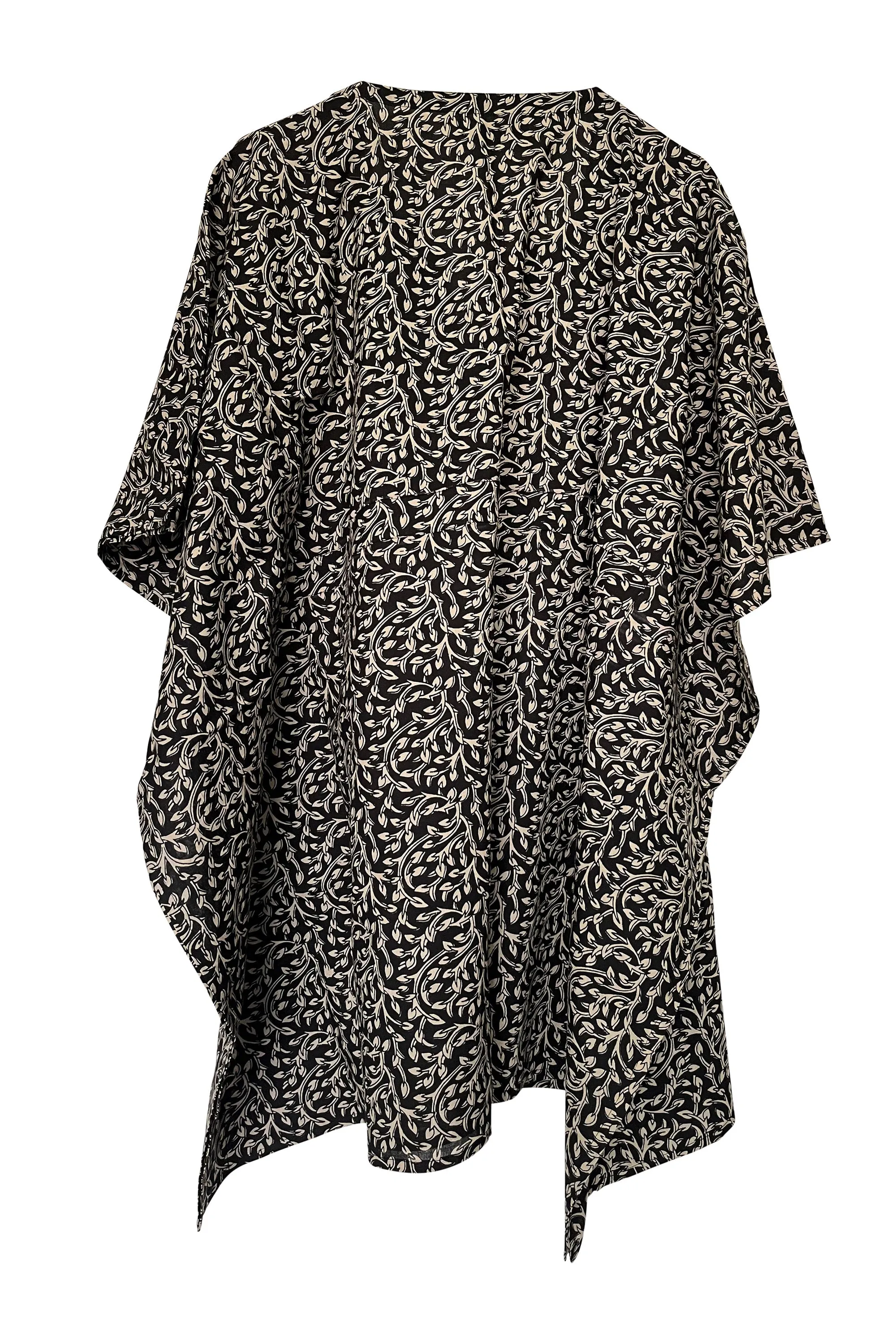 NEW! Cotton Kaftan Short Leaf Print