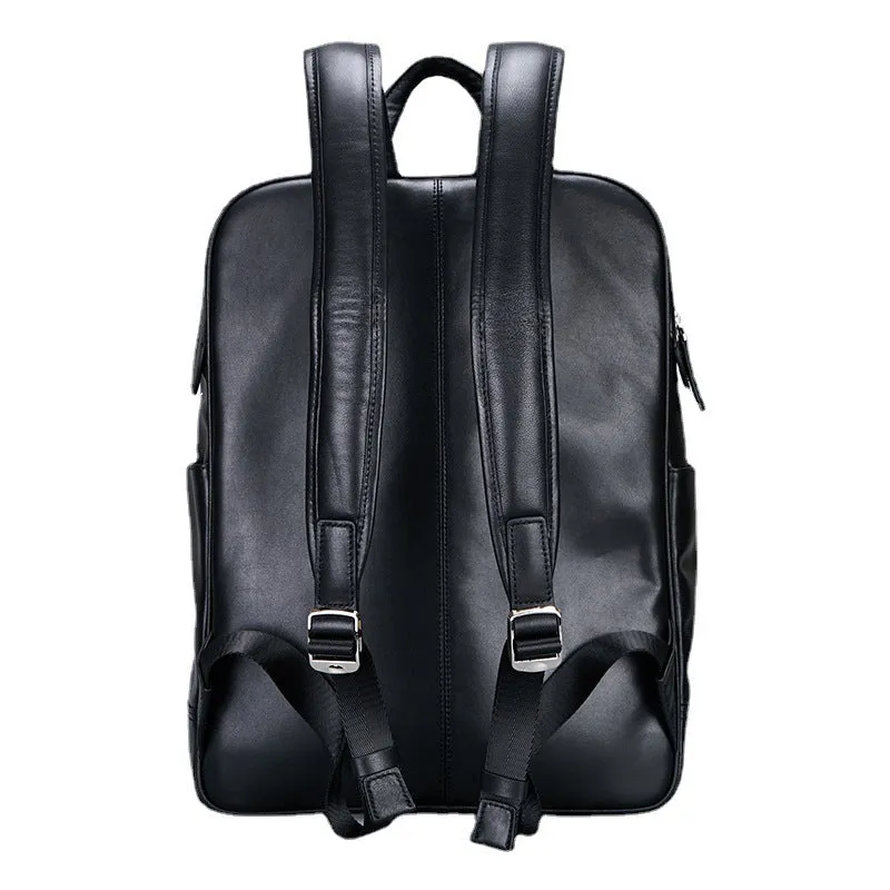 New First Layer Cowhide Men's Backpack Leather Backpack Men Travel Large Capacity Computer Bag Factory Wholesale in Stock