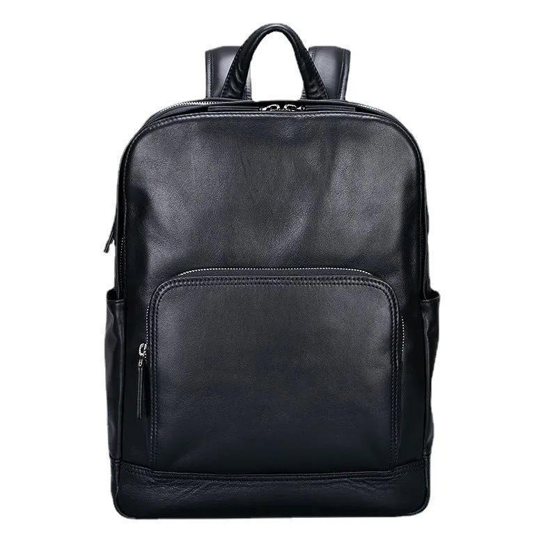 New First Layer Cowhide Men's Backpack Leather Backpack Men Travel Large Capacity Computer Bag Factory Wholesale in Stock