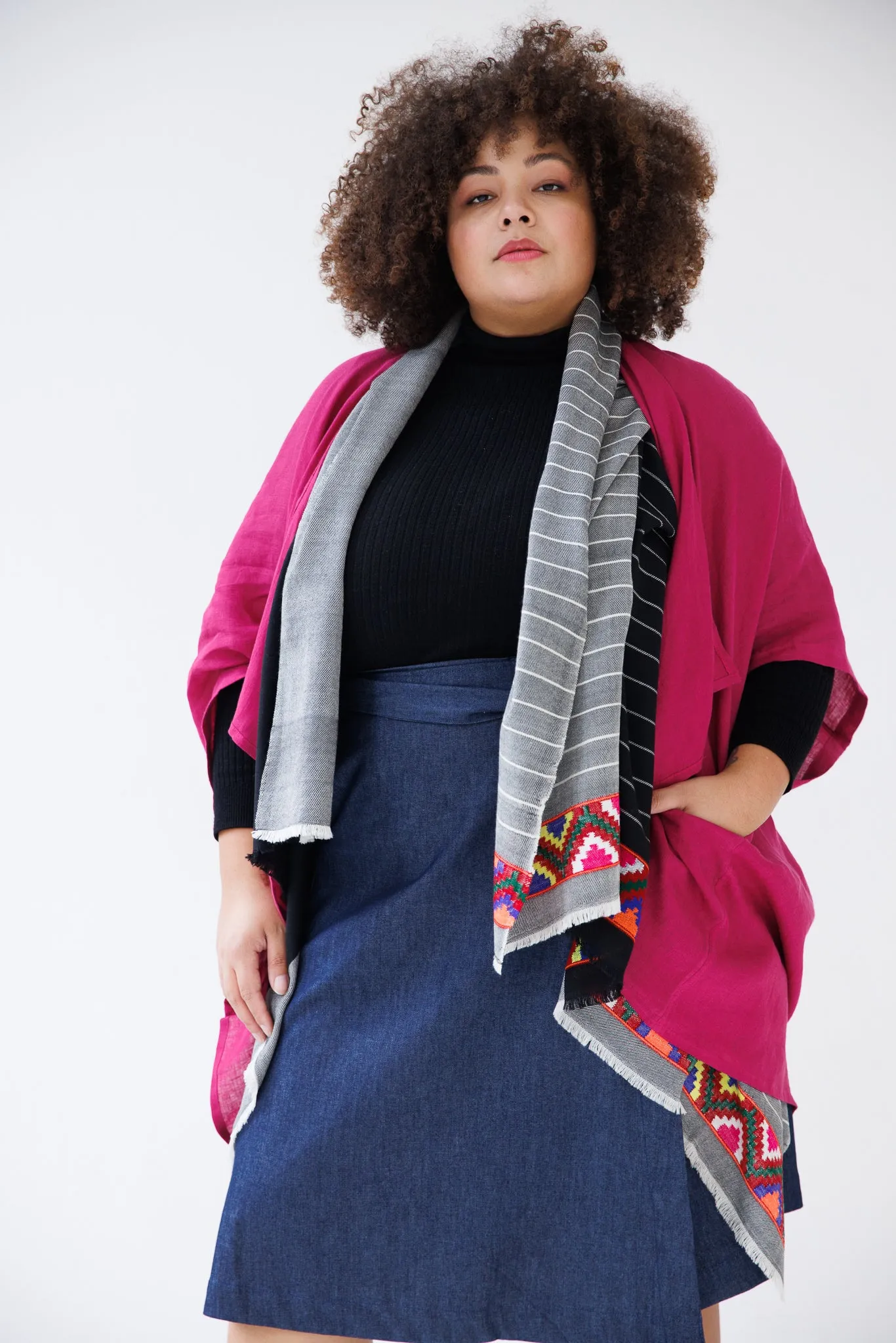 NEW! LINEN Kimono Beetroot Purple