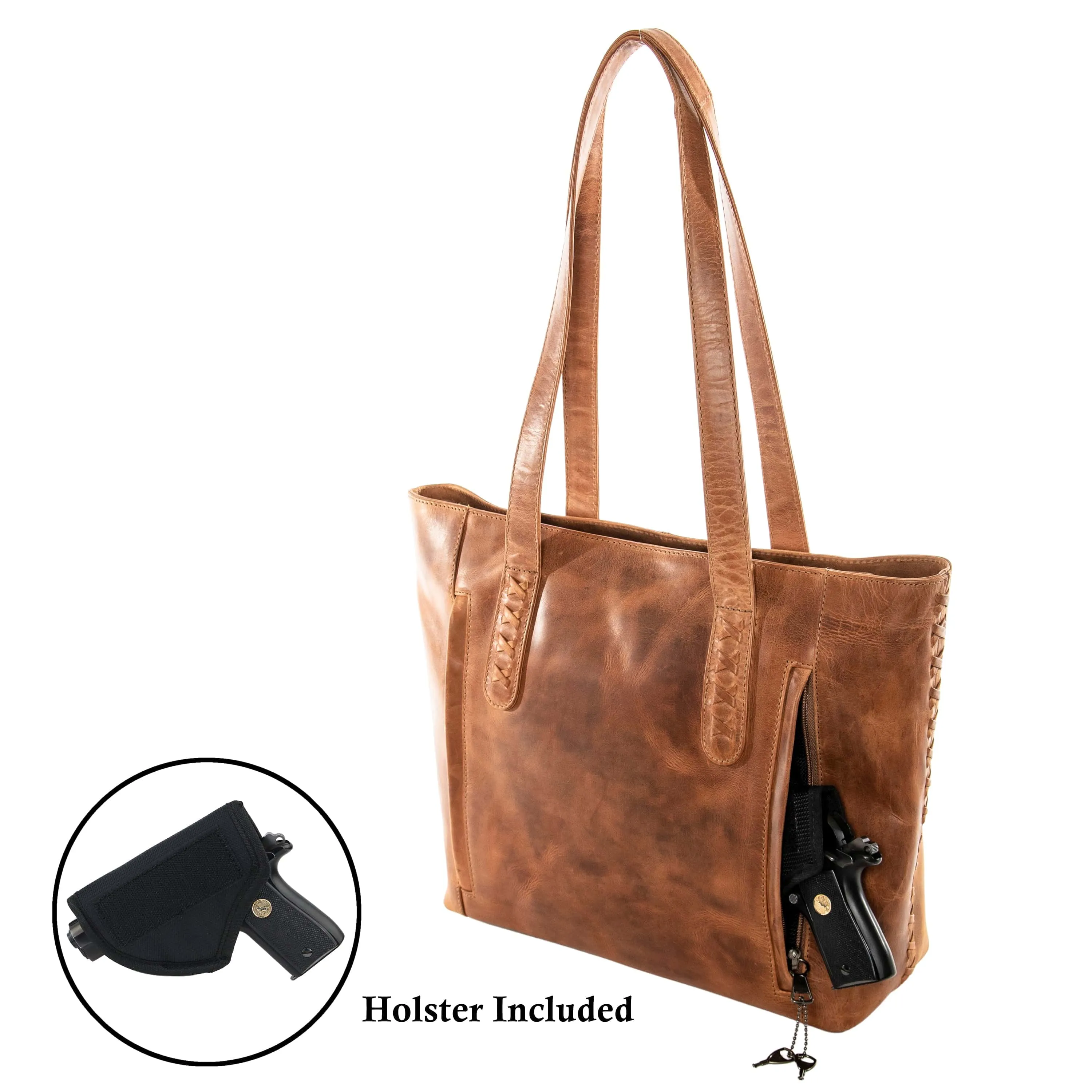 Norah Large Leather Tote  | Concealed Carry Purses for Women