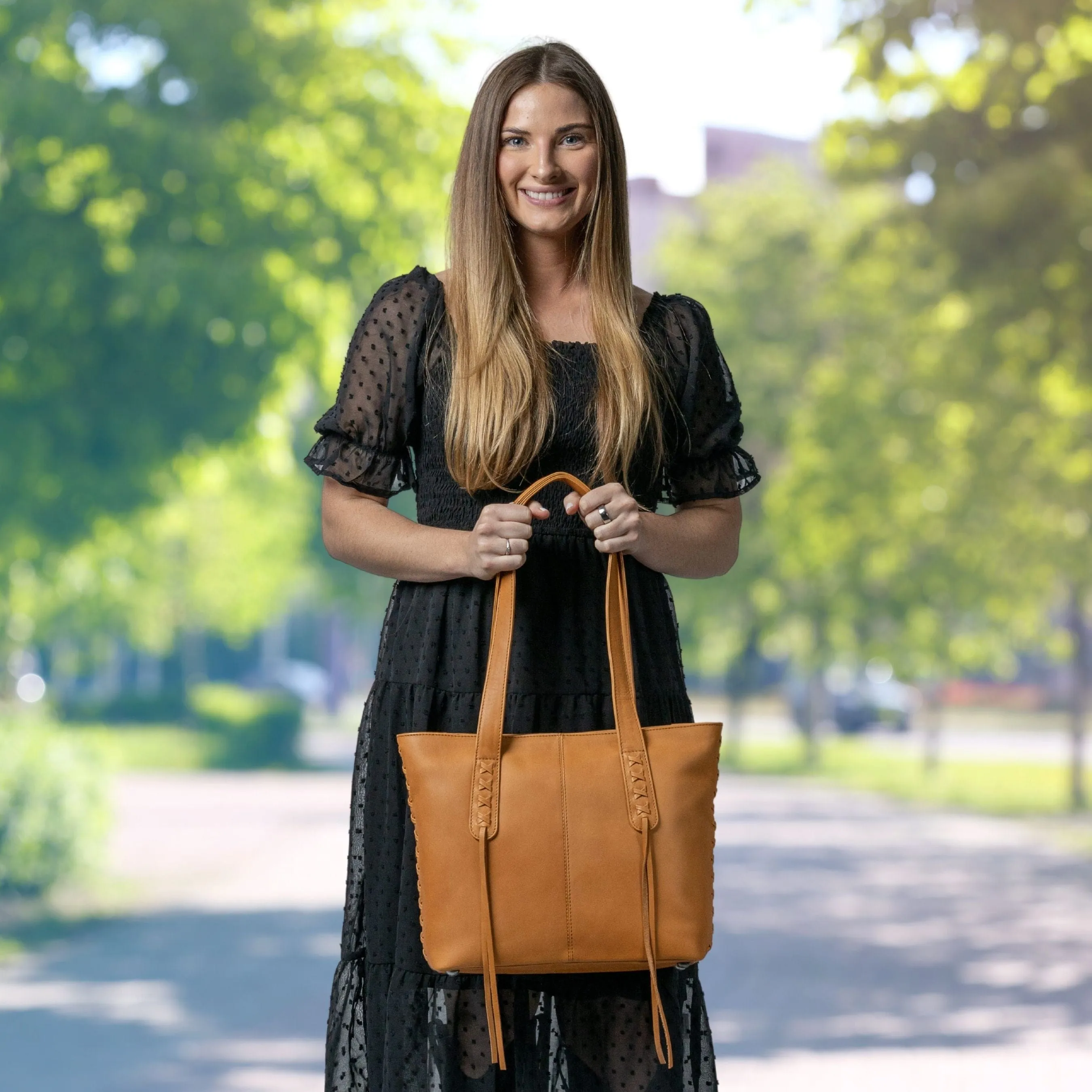 Norah Large Leather Tote  | Concealed Carry Purses for Women