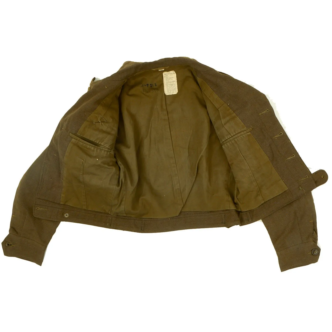 Original U.S. WWII 187th Glider Infantry Regiment (GIR) Named Ike Jacket and Hand Painted B-4 Bag