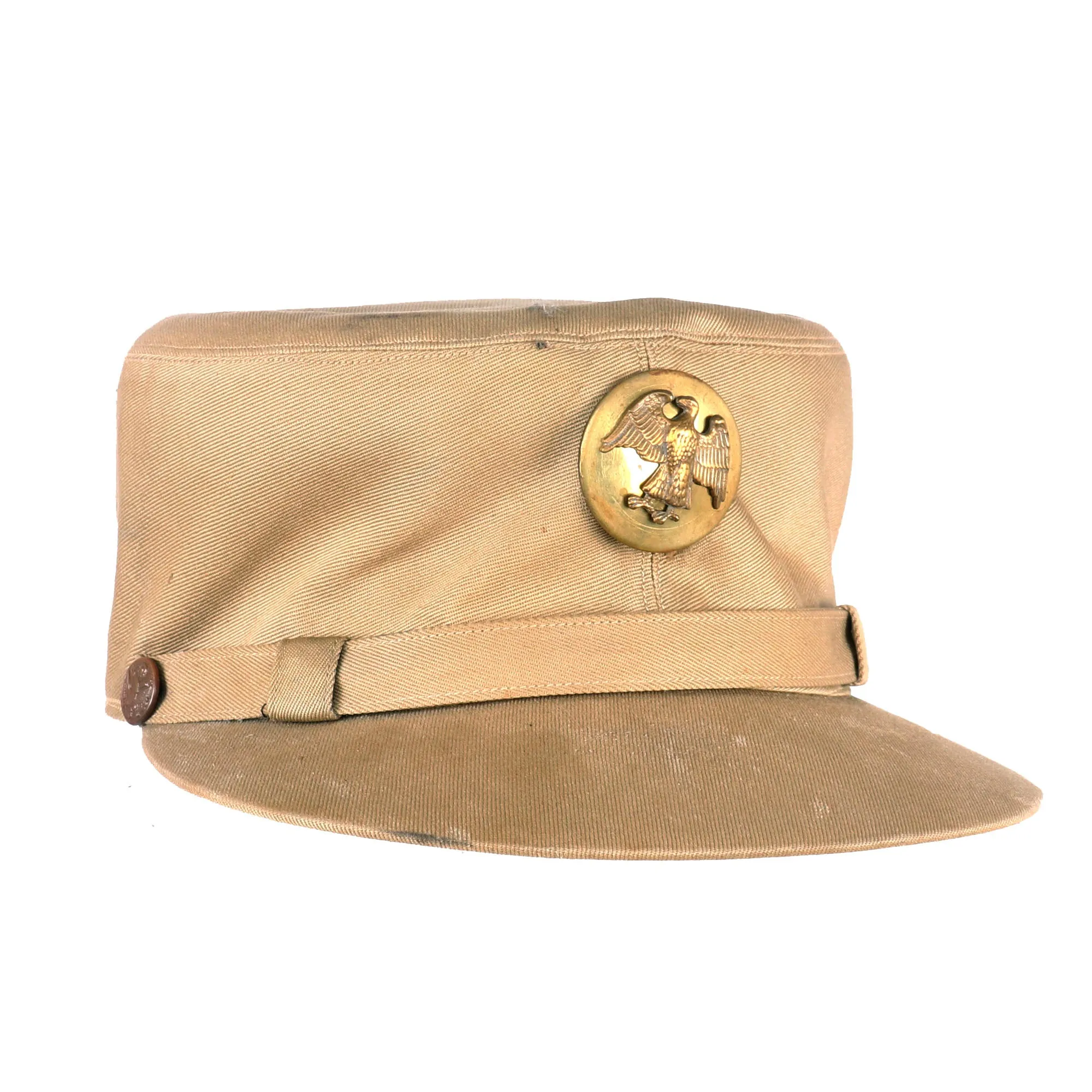 Original U.S. WWII Early War “Summer Khaki” Women's Army Corps WAC Hobby Hat - Named McNiece