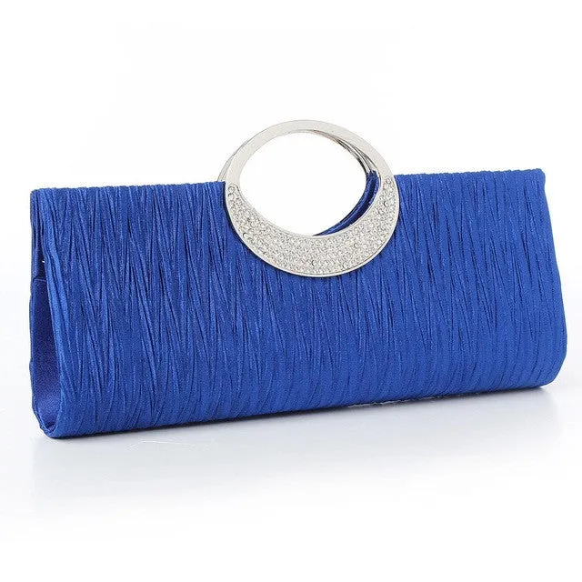 Osmond Women Clutch Lady Handbags Party Satin Bags High Quality Purse Wedding Clutch Female Evening Bags Handbags Bling Bling