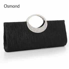 Osmond Women Clutch Lady Handbags Party Satin Bags High Quality Purse Wedding Clutch Female Evening Bags Handbags Bling Bling