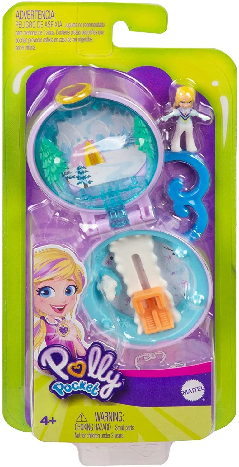 Polly Pocket Pollyville Snow Cabin Compact