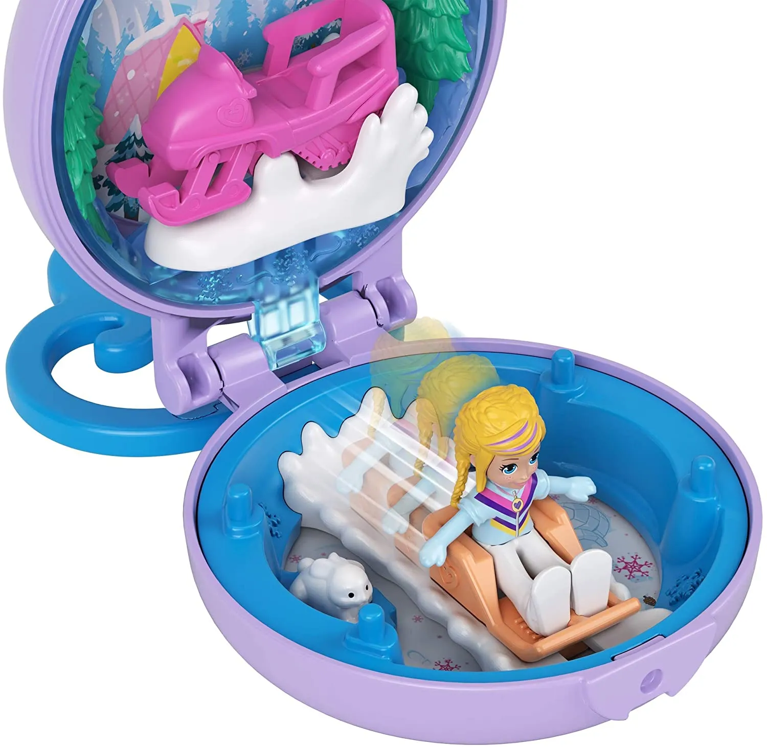 Polly Pocket Pollyville Snow Cabin Compact