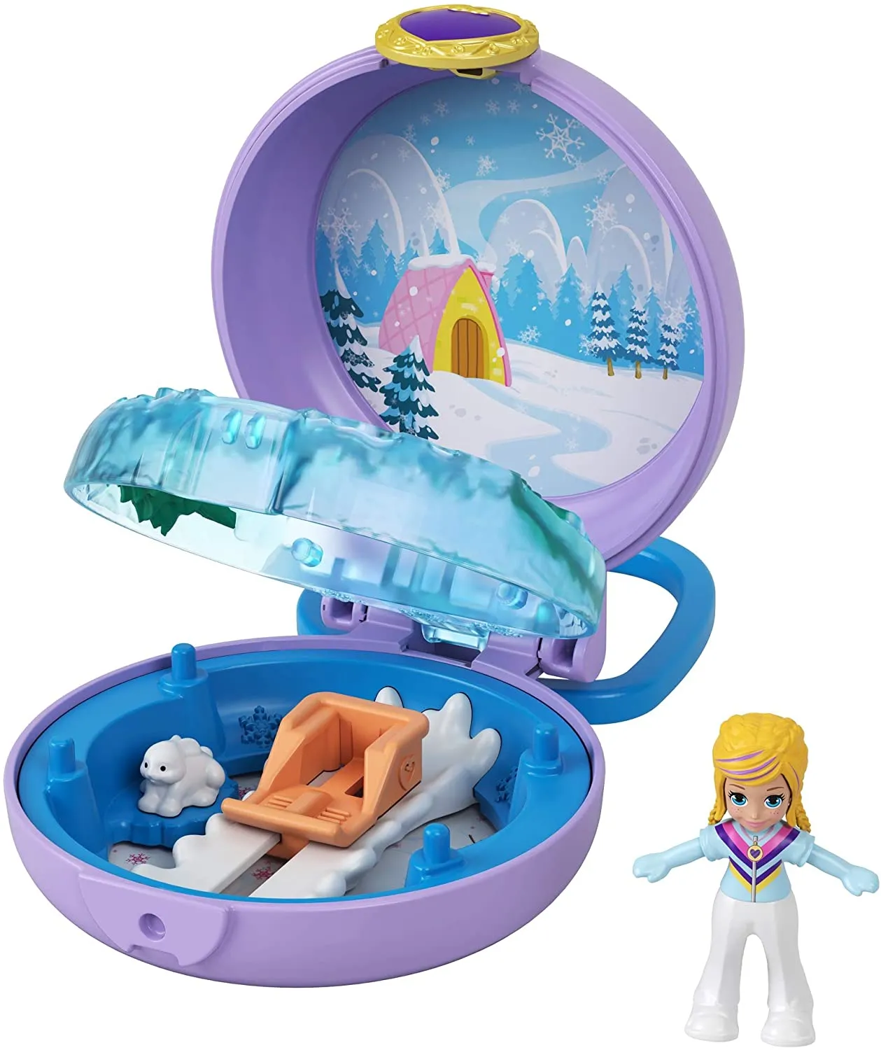 Polly Pocket Pollyville Snow Cabin Compact