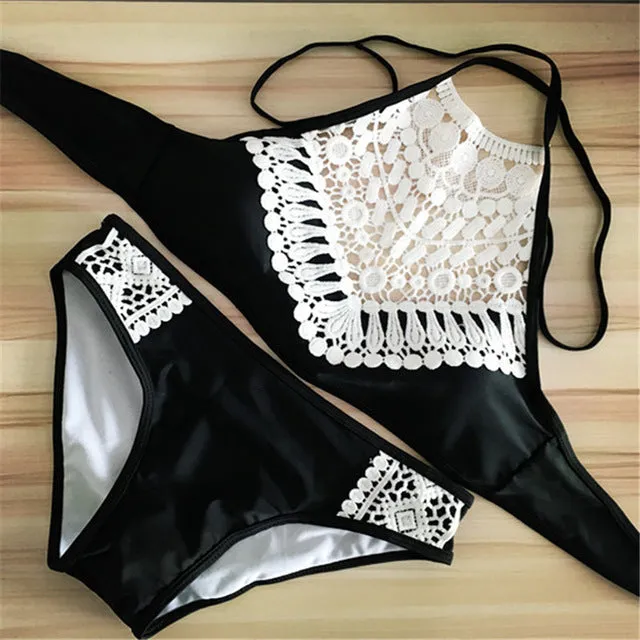 Push Up Swimwear Female 2017 Summer Women Sexy Bikini Set lace Swimsuit Beachwear Bathing Suit Brazilian Biquini