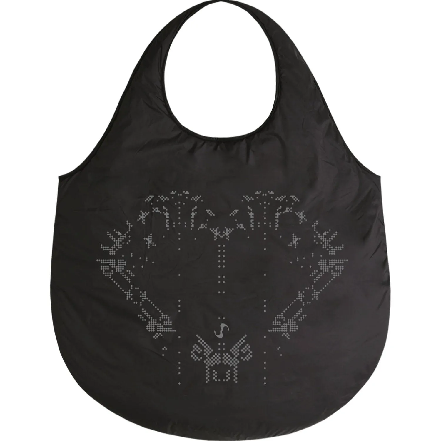 Reversible Graphic Padded Bag Black