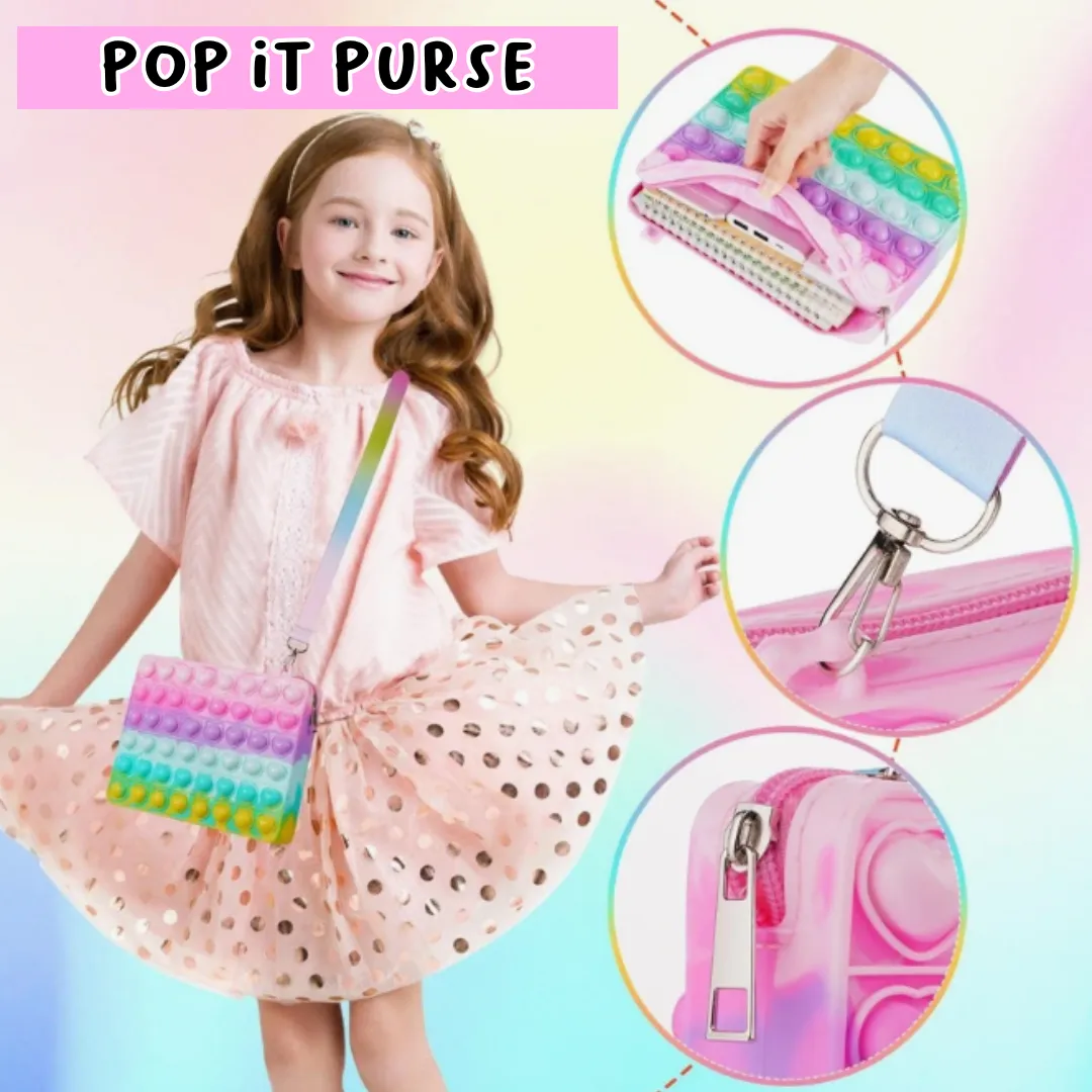 Sensory Rainbow Pop It Fidget Bag