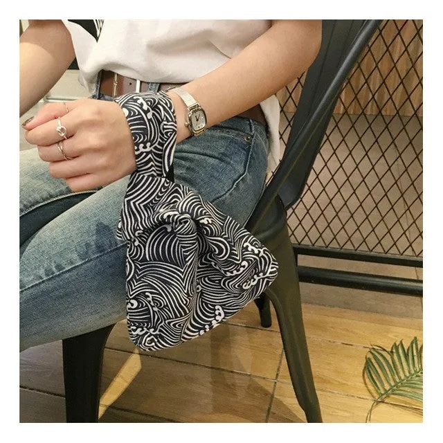 TANGIMP Cotton Wristlets Bags Women's Geometric Bolsa Feminina Lady Casual Handbag Clutch Purse Tote Wallets sac Japan Style