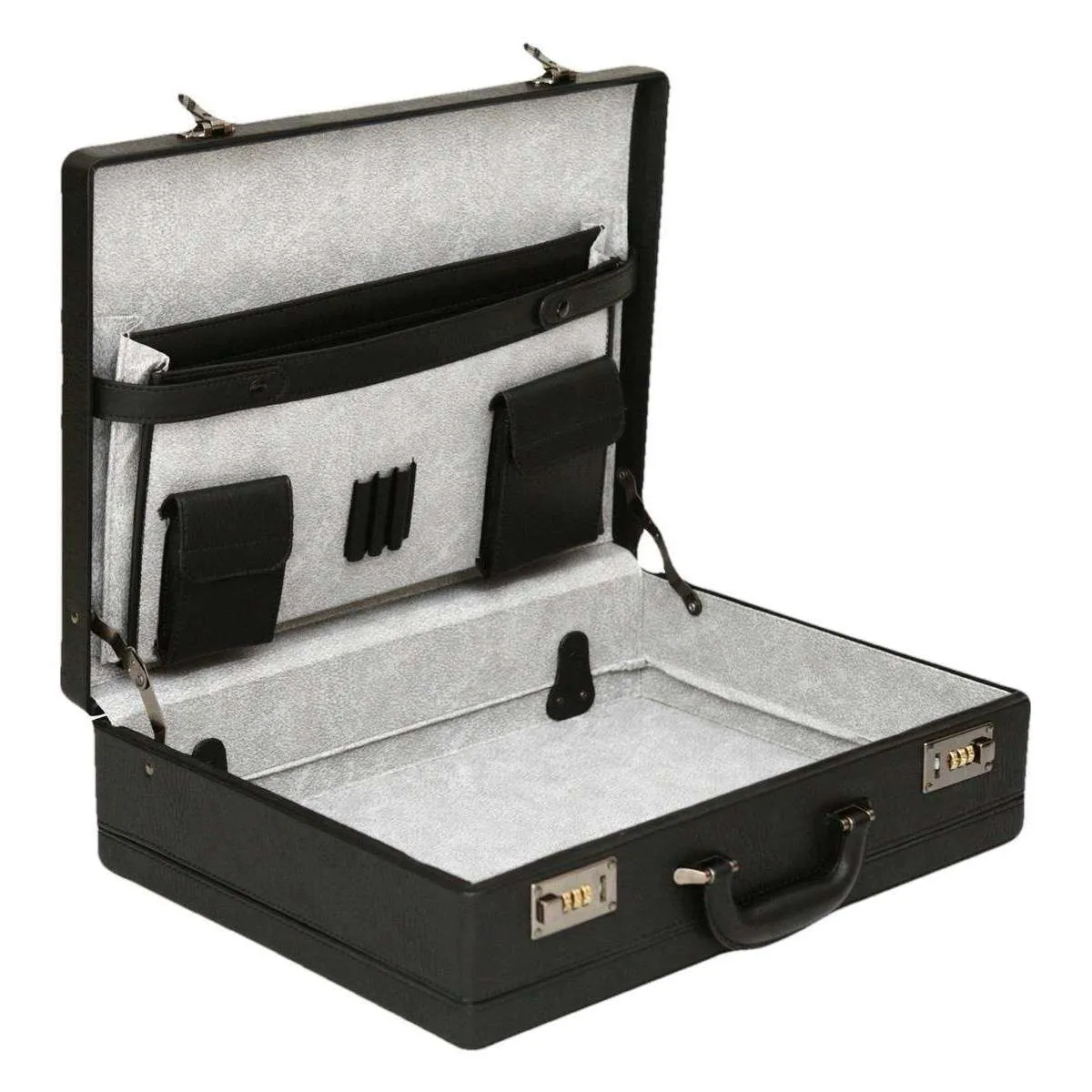 Tassia Large Attache Case - Black