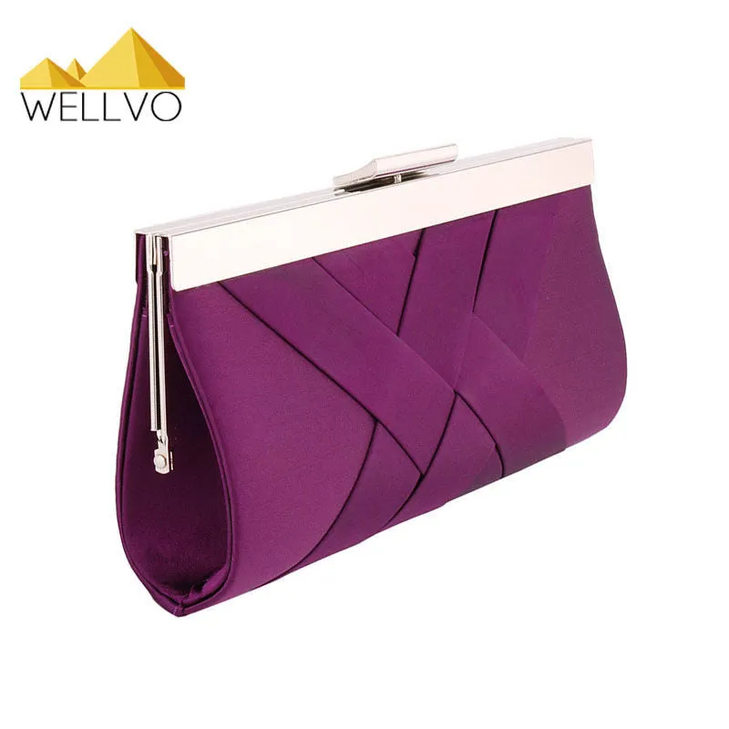 Women Day Clutch Ladies Purse Chain Handbags Women Evening Bag Purple Bride Wedding Party Hand Bags Clutches bolsas mujer XA187C