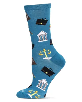 Women's Law N Order Bamboo Crew Socks