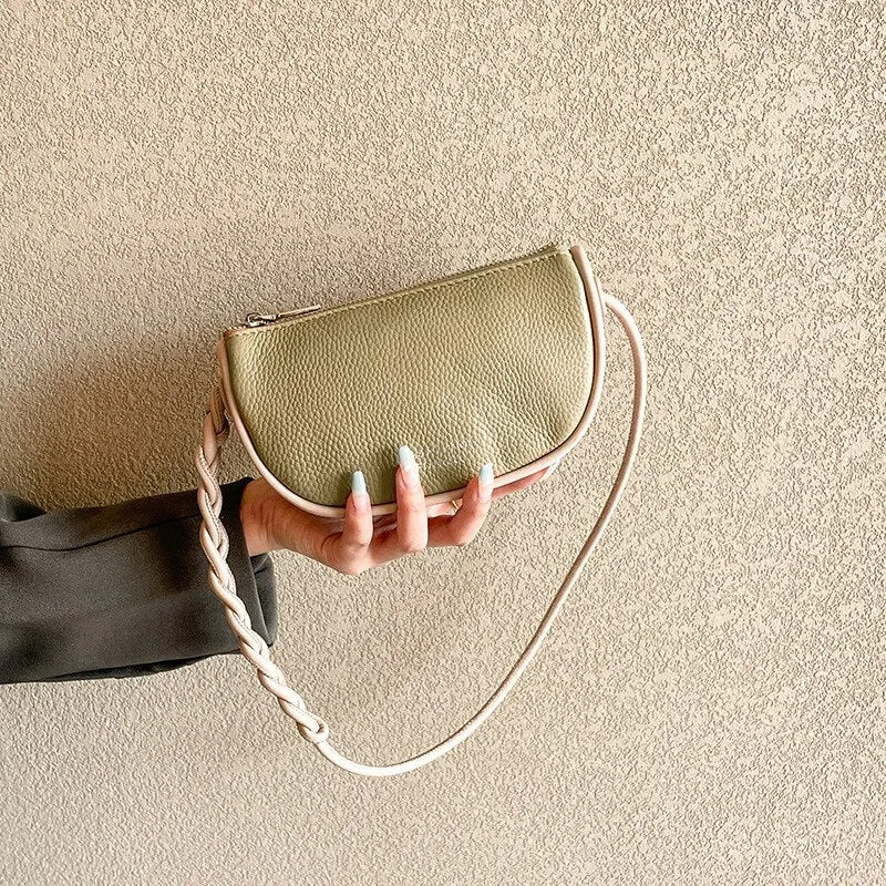 Women's Mini Genuine Leather Underarm Bag