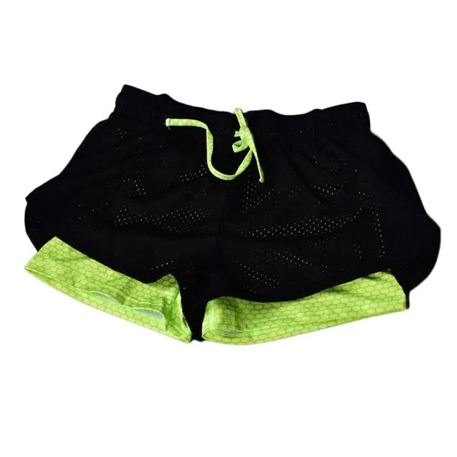 Womens Running Shorts 2 In 1 Running Tights Short Women's Gym Cool Woman Sport Short Fitness Running Shorts Drop Shipping