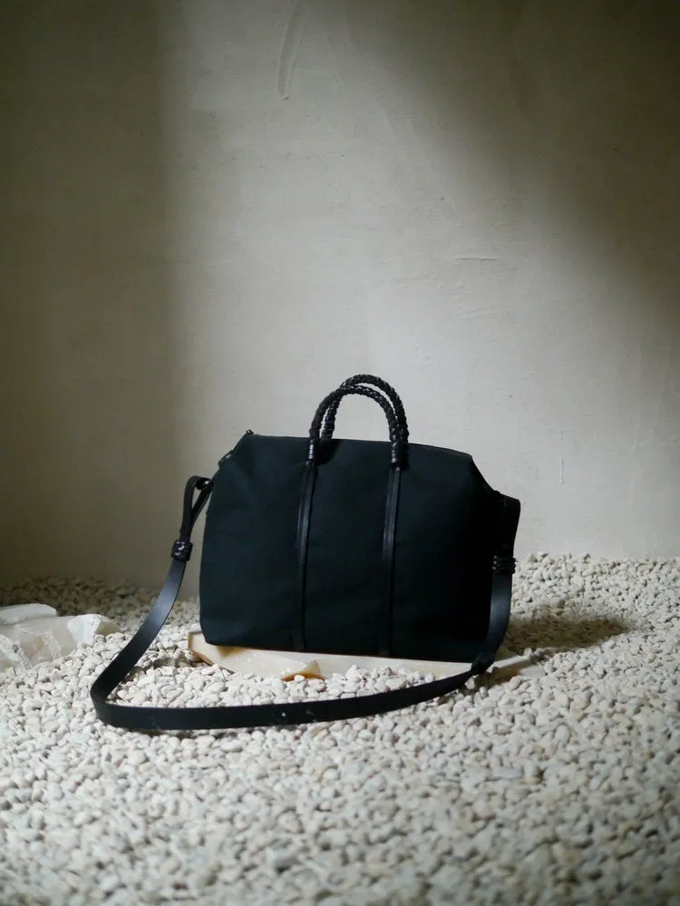 Woven Duffel Bag 35 in Black