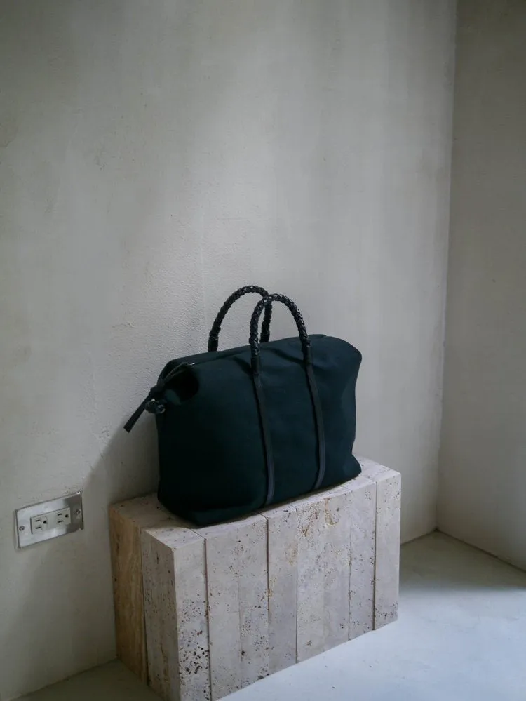 Woven Duffel Bag 35 in Black