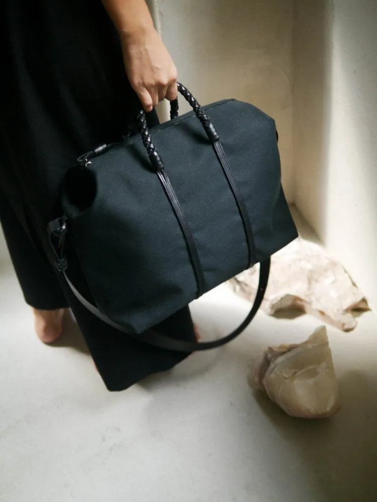 Woven Duffel Bag 35 in Black