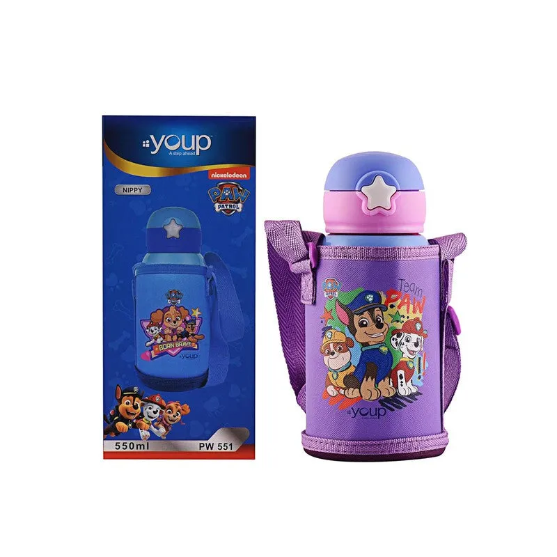 Youp Nippy - 550 ML Stainless Steel Insulated Paw Patrol Kids Sipper Bottle