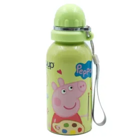 Youp Stainless Steel Green Color Peppa Pig kids Water Bottle HYBRID - 500 ml