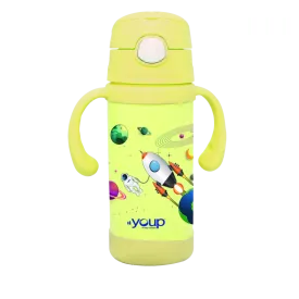 Youp Thermosteel insulated yellow color kids sipper and feeding bottle EUDORA- 220 ml